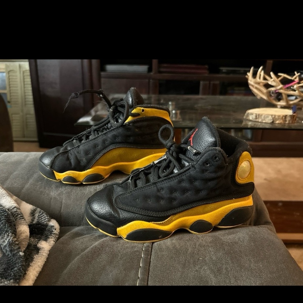 Air Jordan Black and Yellow Sneakers